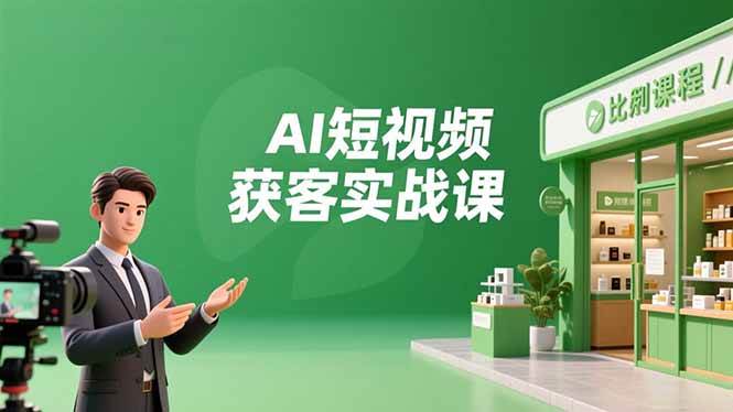 （16747期）AI短视频获客实战课，数字人创作、实体行业应用、精准引流，30天获取客源月入6万+-富爸爸项目圈