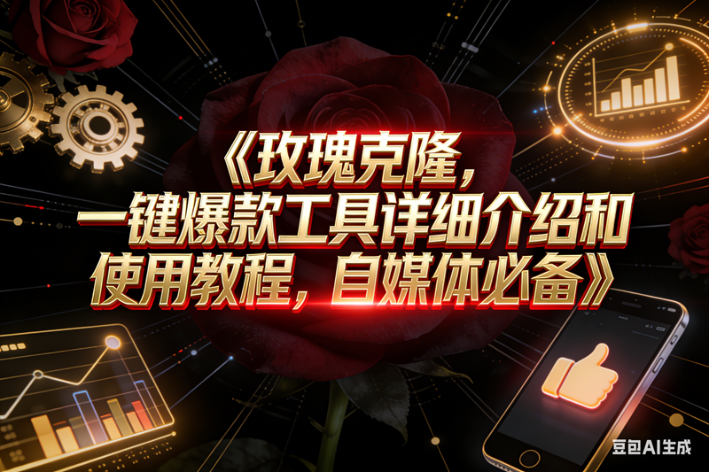 （16828期）玫瑰克隆工具，自媒体神器，一键爆款，详细使用教程和软件下载-富爸爸项目圈