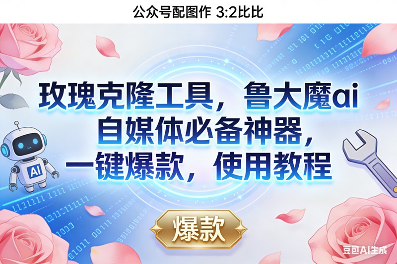 （16847期）玫瑰克隆神器，鲁大魔ai，自媒体必备，一键爆款工具，详细介绍，和使用教程-富爸爸项目圈