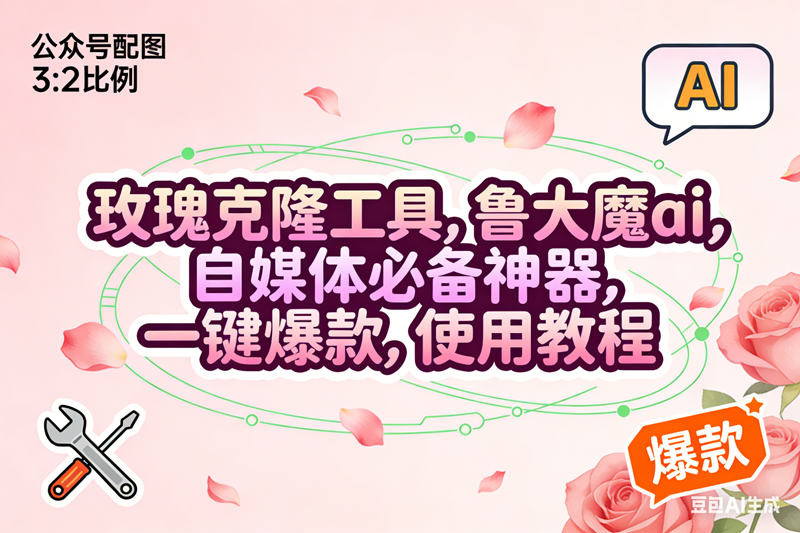 （16859期）玫瑰克隆，鲁大魔ai，自媒体必备神器，一键爆款工具，详细使用教程-富爸爸项目圈