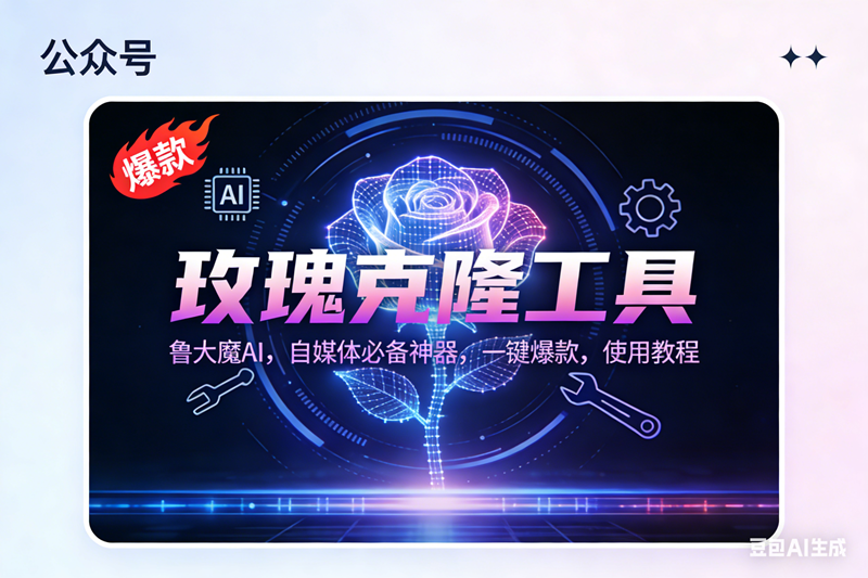 （16881期）玫瑰克隆神器，鲁大魔ai，自媒体必备，一键爆款工具，详细教程-富爸爸项目圈