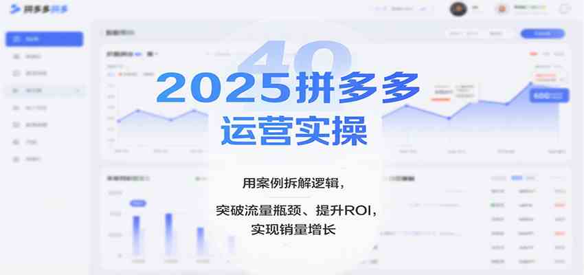 2025拼多多运营实操，用案例拆解逻辑，突破流量瓶颈、提升ROI，实现销量增长（更新）-富爸爸项目圈
