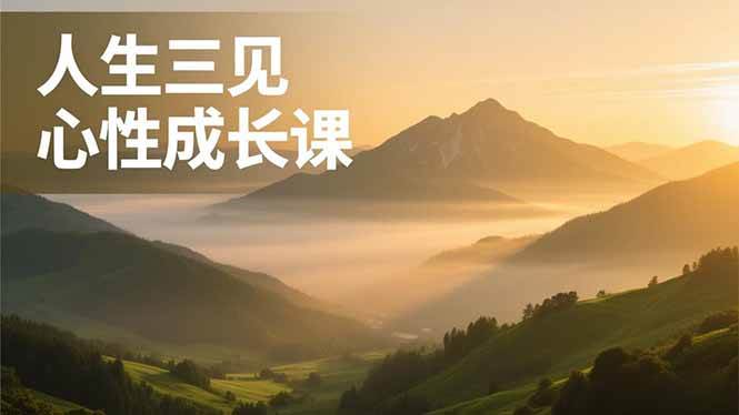 （16897期）人生三见心性成长课，见天地众生自己，搞透人性安顿身心，活出清晰自我，内在富足无价-富爸爸项目圈