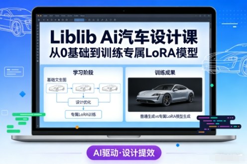 Liblib Ai汽车设计课，从0基础文生图，到教你训练专属设计和风格LoRA模型-富爸爸项目圈