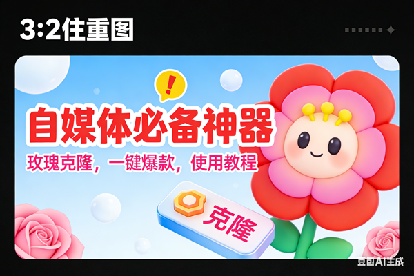 （16929期）玫瑰克隆神器，ai鲁大魔，自媒体必备的软件，一键爆款工具，详细教程-富爸爸项目圈