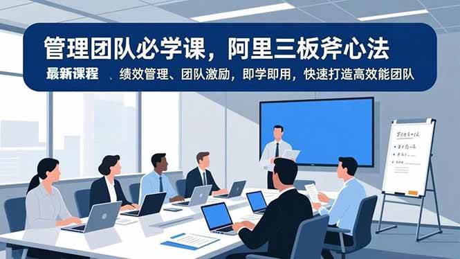（16929期）管理团队必学课，阿里三板斧心法、绩效管理、团队激励，即学即用，快速打造高效能团队-富爸爸项目圈