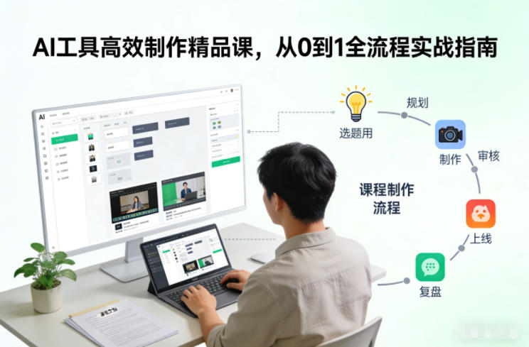 AI工具高效制作精品课，从0到1全流程实战指南-富爸爸项目圈