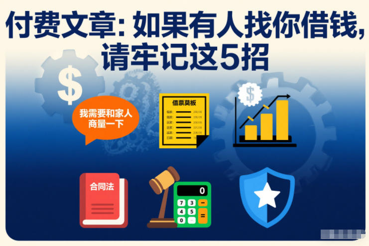 付费文章：如果有人找你借钱，请牢记这5招-富爸爸项目圈