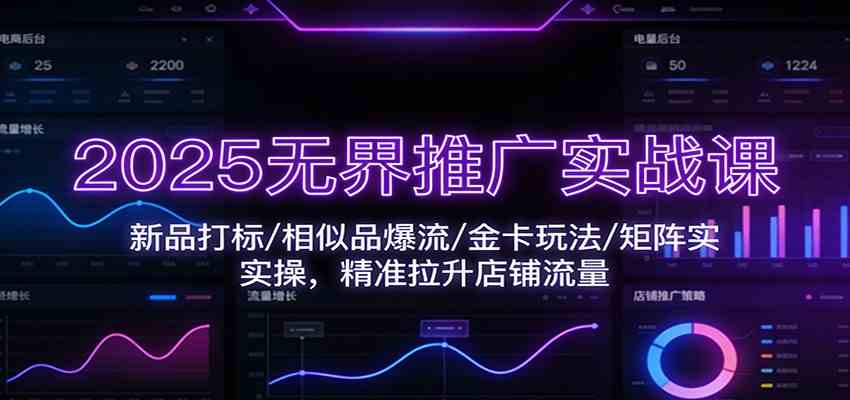 2025无界推广实战课：新品打标/相似品爆流/金卡玩法/矩阵实操，精准拉升店铺流量-富爸爸项目圈