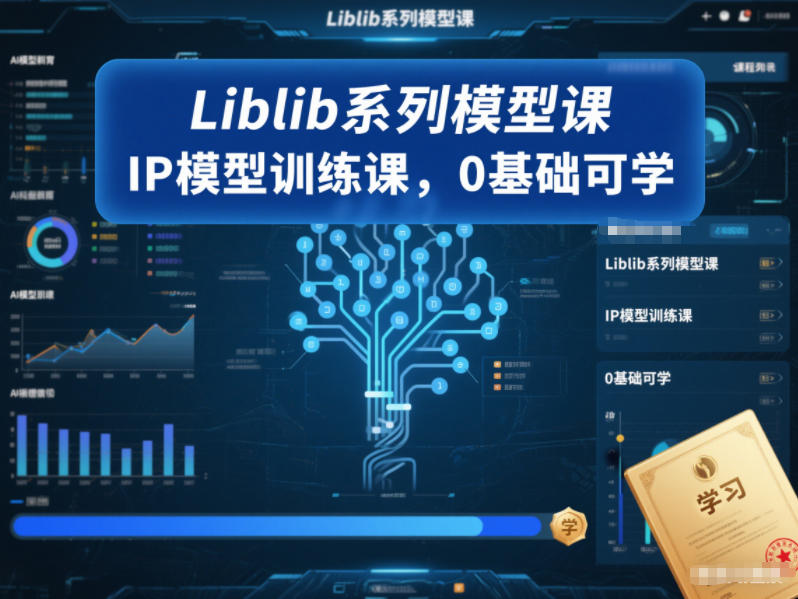 Liblib系列模型课，IP模型训练课，0基础可学-富爸爸项目圈
