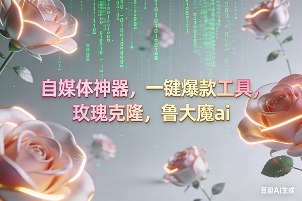 （16965期）ai鲁大魔，自媒体必备的软件，玫瑰克隆神器，一键爆款，详细教程-富爸爸项目圈