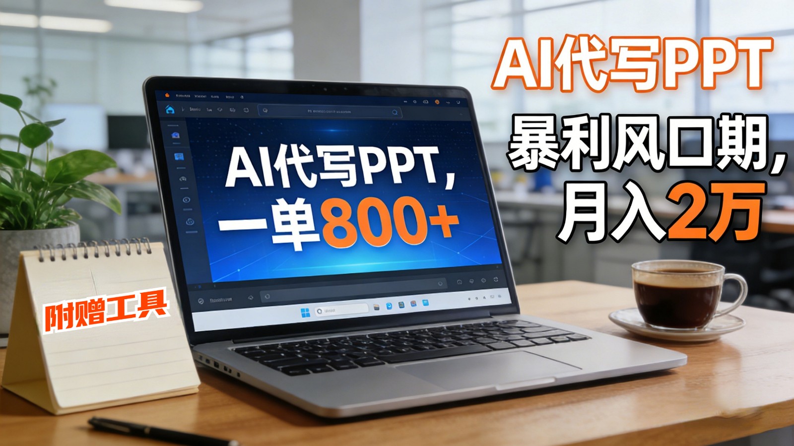 AI 代写做 PPT！一单狂赚 800+，风口期月入 2 万（工具 + 提示词直接送）-富爸爸项目圈