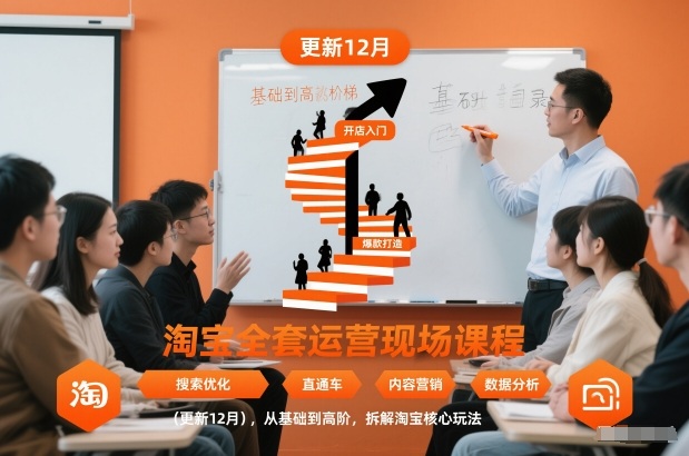 淘宝全套运营现场课程（更新12月），从基础到高阶，拆解淘宝核心玩法-富爸爸项目圈
